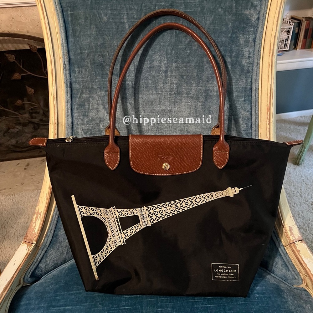 Longchamp Le Pliage Eiffel Tower Tote! Rare!